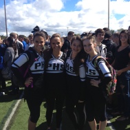Plymouth Cheerleader show their smiles at the P-CEP Picture